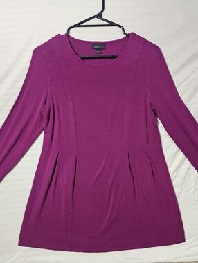 J. Jill XS Oversized Pink Purple Pleated Tunic